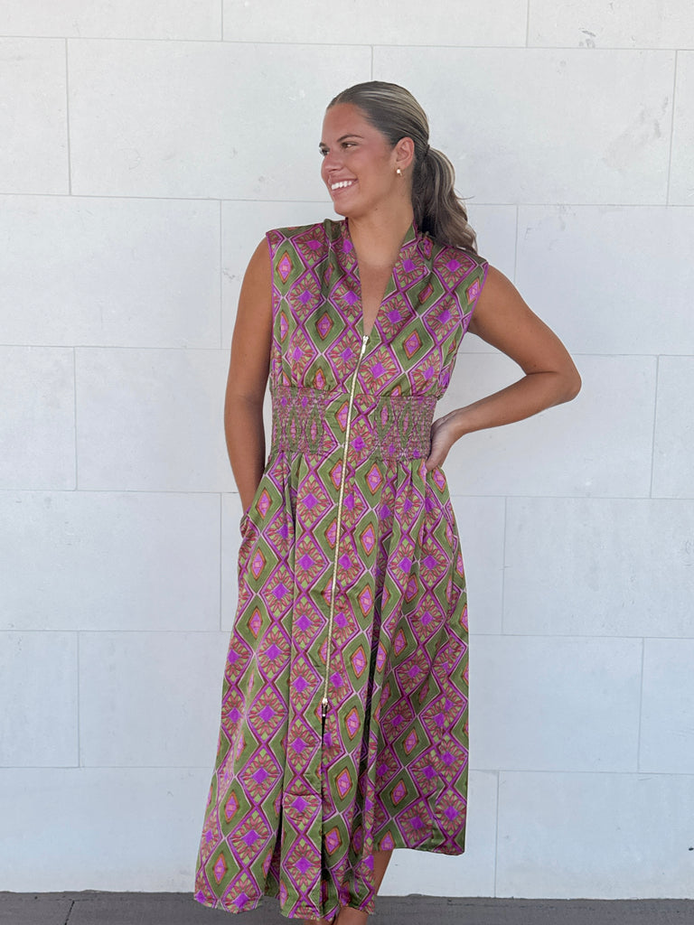 The Prism Midi Dress Clothing Peacocks & Pearls Lexington