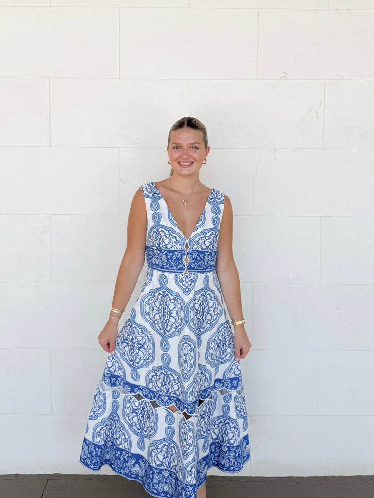 Capri Days Midi Dress Clothing Peacocks & Pearls Lexington