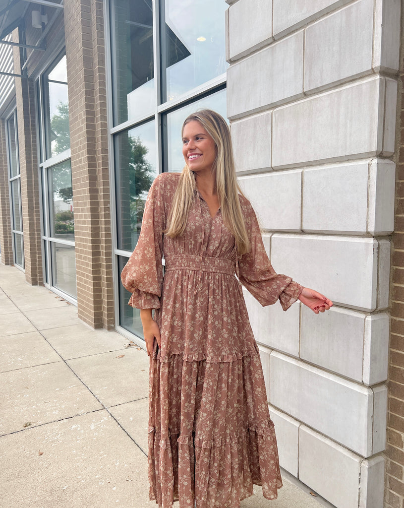 Cocoa Floral Maxi Dress Clothing &merci   