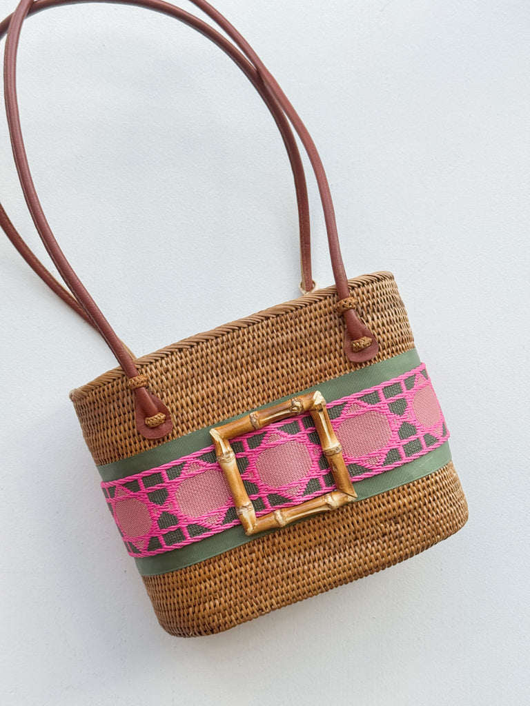 Charlotte Medium Buckle Bag Purse Peacocks & Pearls Lexington