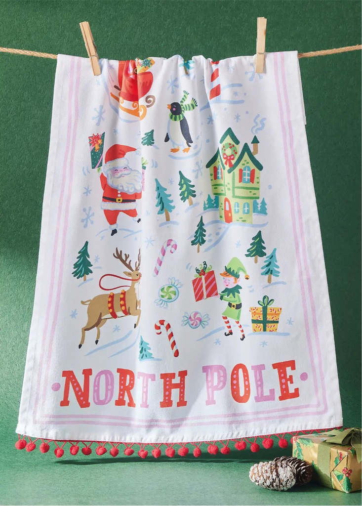 North Pole Kitchen Towel Accessory Peacocks & Pearls Lexington   