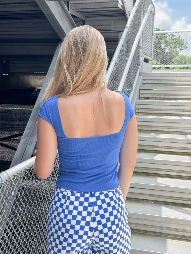 Bold In Blue Top Clothing Peacocks & Pearls Lexington