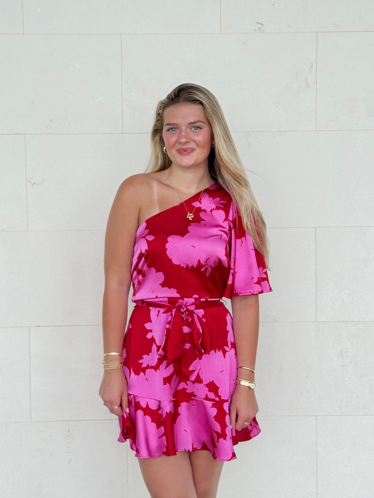 Burning Love Mini Satin Dress Clothing Peacocks & Pearls Lexington