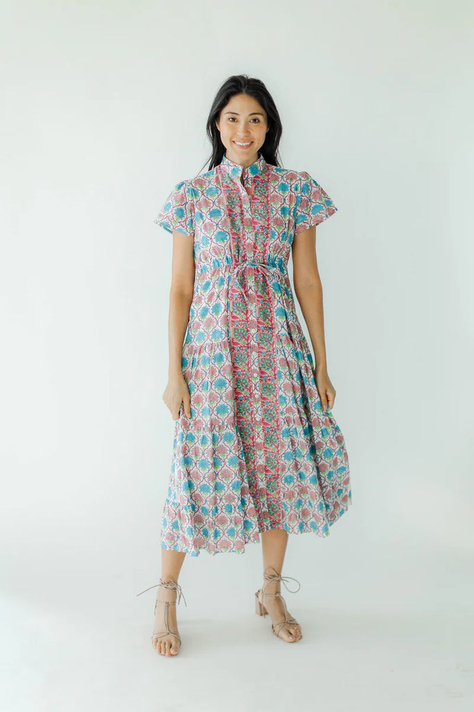 Magnolia Carnation Midi Dress Clothing Peacocks & Pearls Lexington   