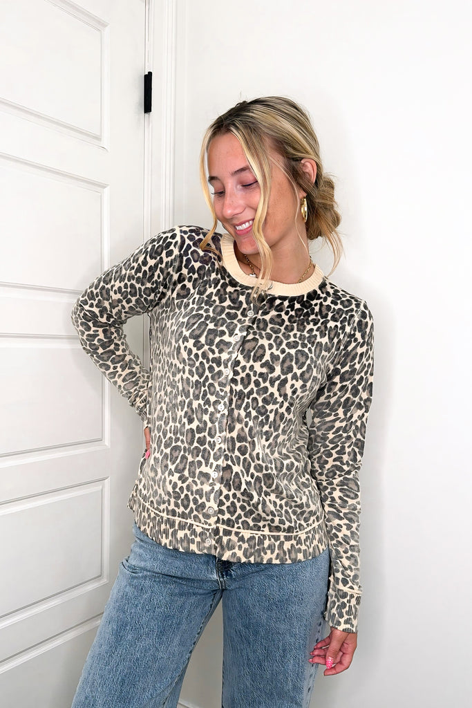 Golden Prowl Cardigan Clothing Peacocks & Pearls Lexington Brown S