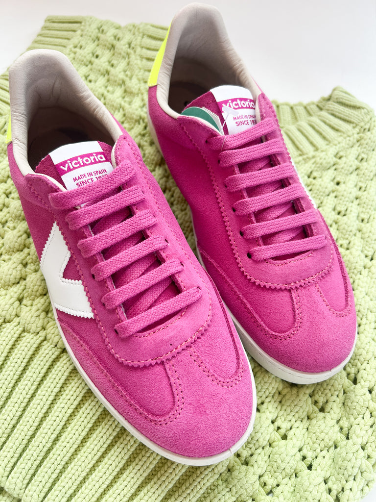 BerlÍn Fuchsia Suede Sneaker Shoes Peacocks & Pearls Lexington   