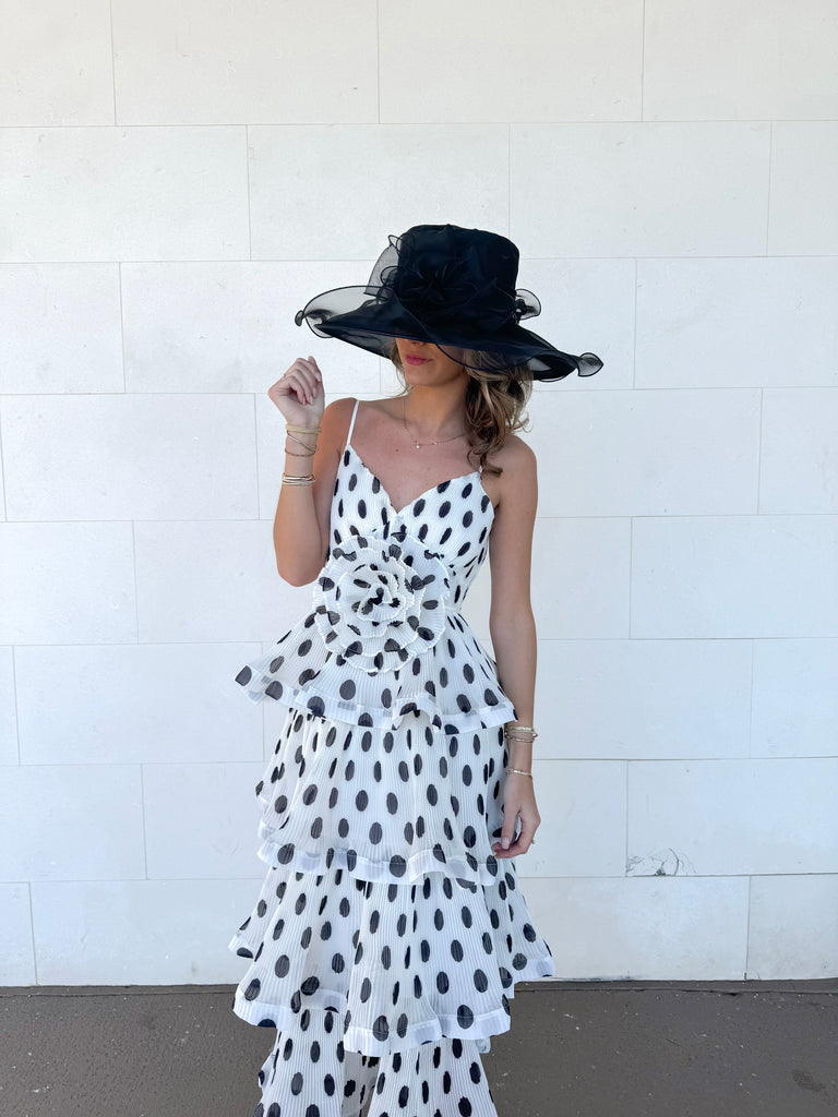 Polka Dot Party Midi Dress Clothing Beulah Style   