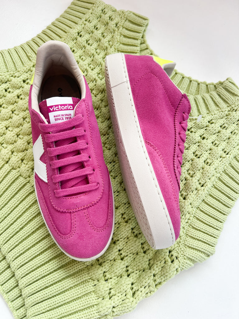 BerlÍn Fuchsia Suede Sneaker Shoes Peacocks & Pearls Lexington   