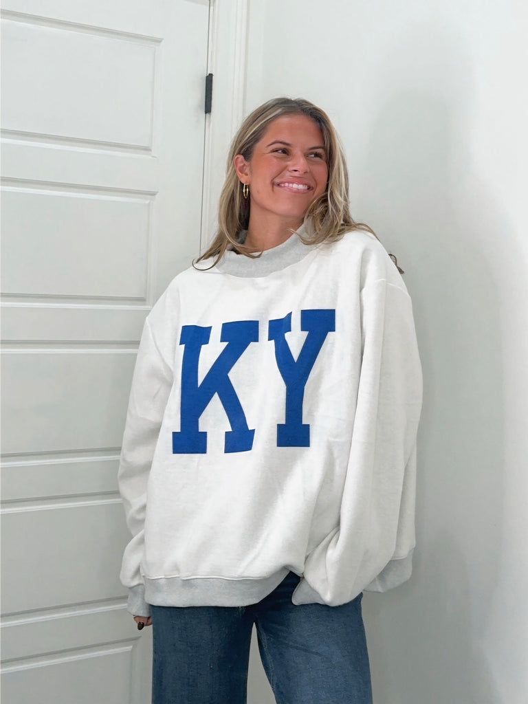 Kentucky Reversible Mock Neck Sweatshirt Clothing Peacocks & Pearls Lexington