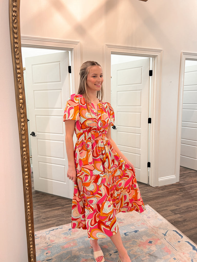 Keeping It Groovy Maxi Dress Clothing Peacocks & Pearls Lexington   