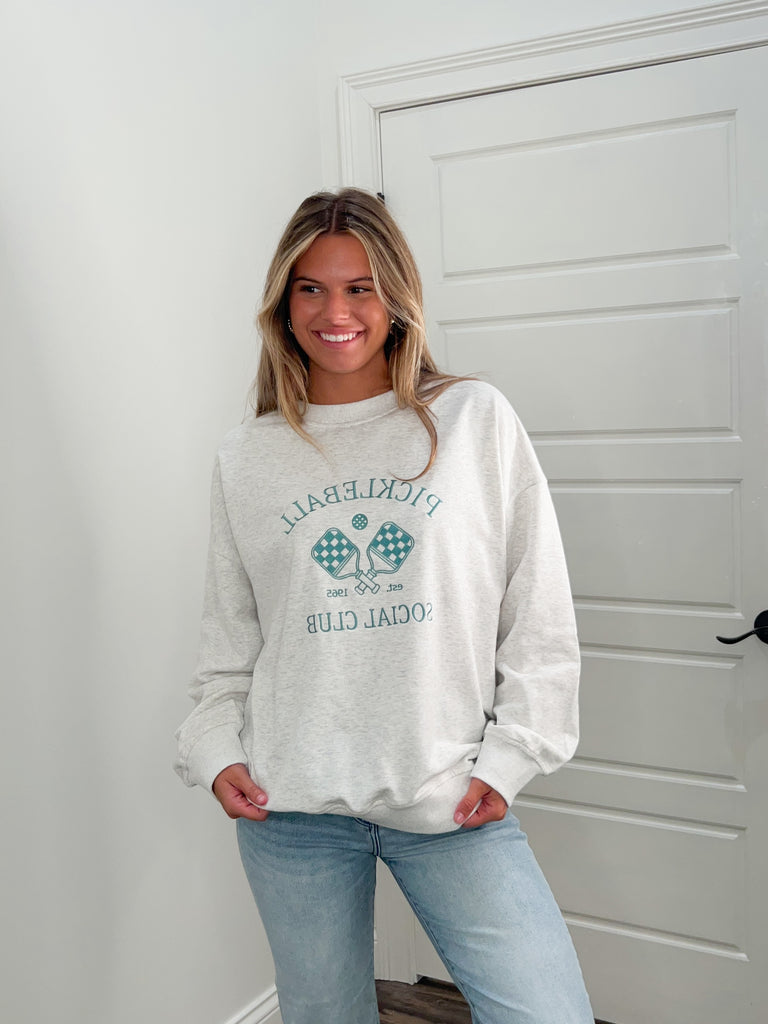 Pickleball Social Club Sweatshirt Clothing Peacocks & Pearls Lexington   