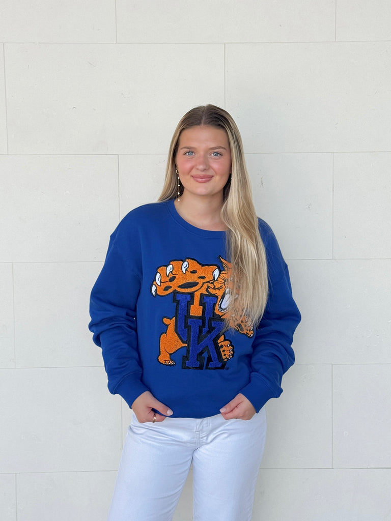 Kentucky Mascot Chenille Comfort Crew Clothing Peacocks & Pearls Lexington
