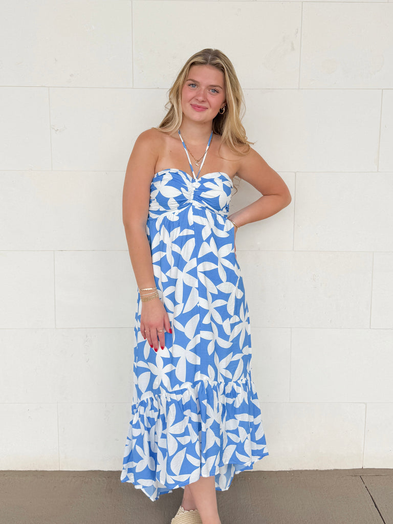 Blue Palms Dress Clothing Peacocks & Pearls Lexington