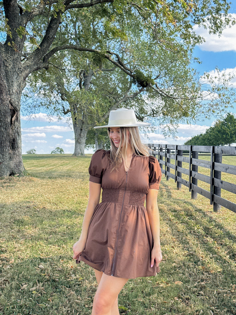 The Toffee Glow Dress Clothing Peacocks & Pearls Lexington