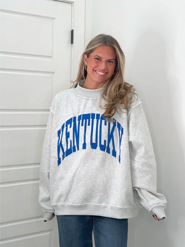 Kentucky Reversible Mock Neck Sweatshirt Clothing Peacocks & Pearls Lexington