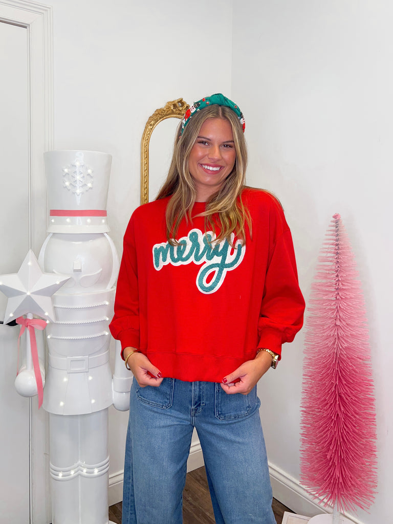 Millie Merry Sweatshirt Clothing Peacocks & Pearls Lexington   