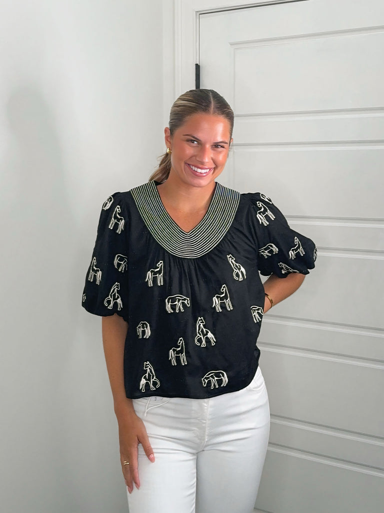 Horse & Threads Top Clothing Peacocks & Pearls Lexington