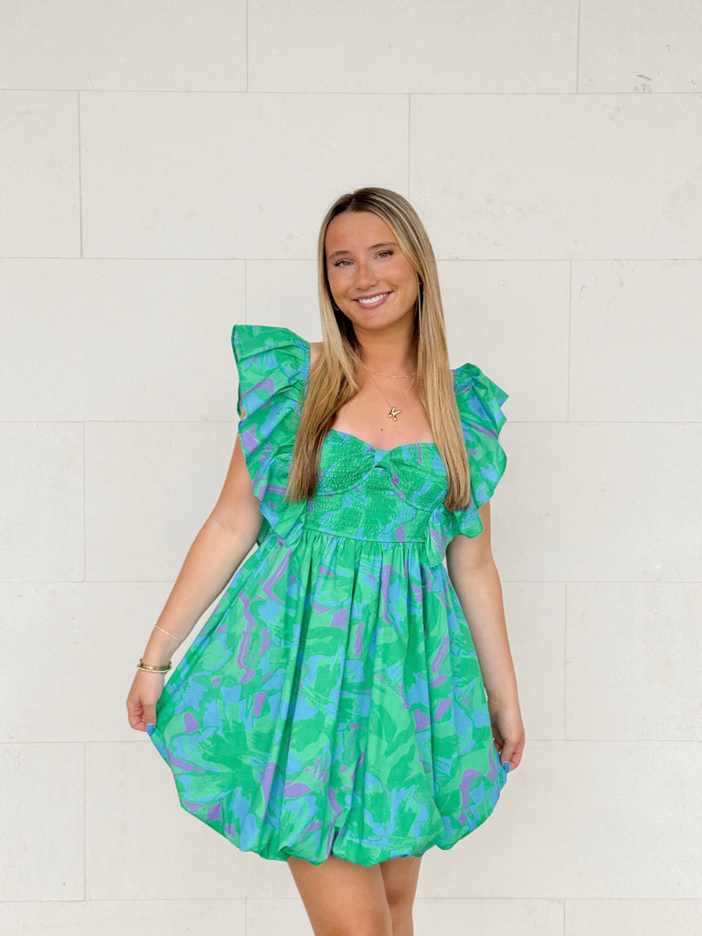 Color Splash Bubble Dress Clothing Peacocks & Pearls Lexington