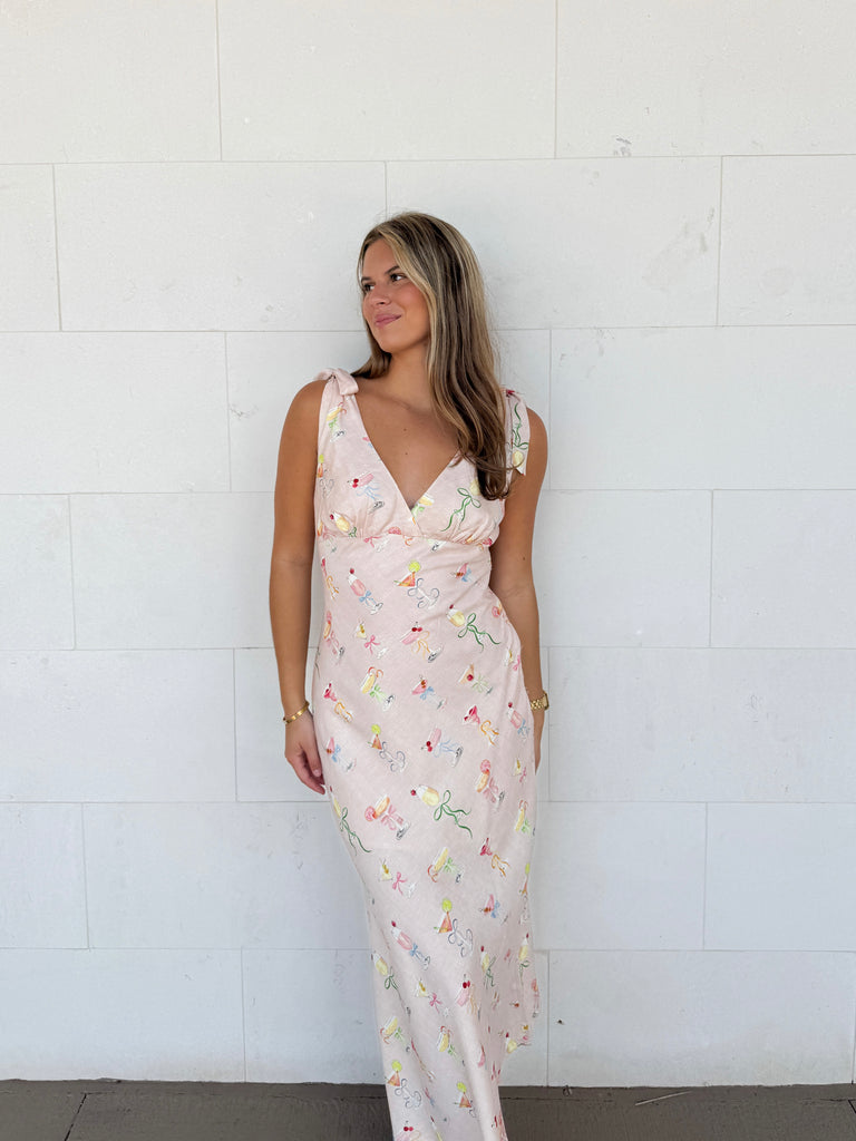Sunset Sips Dress Clothing Peacocks & Pearls Lexington