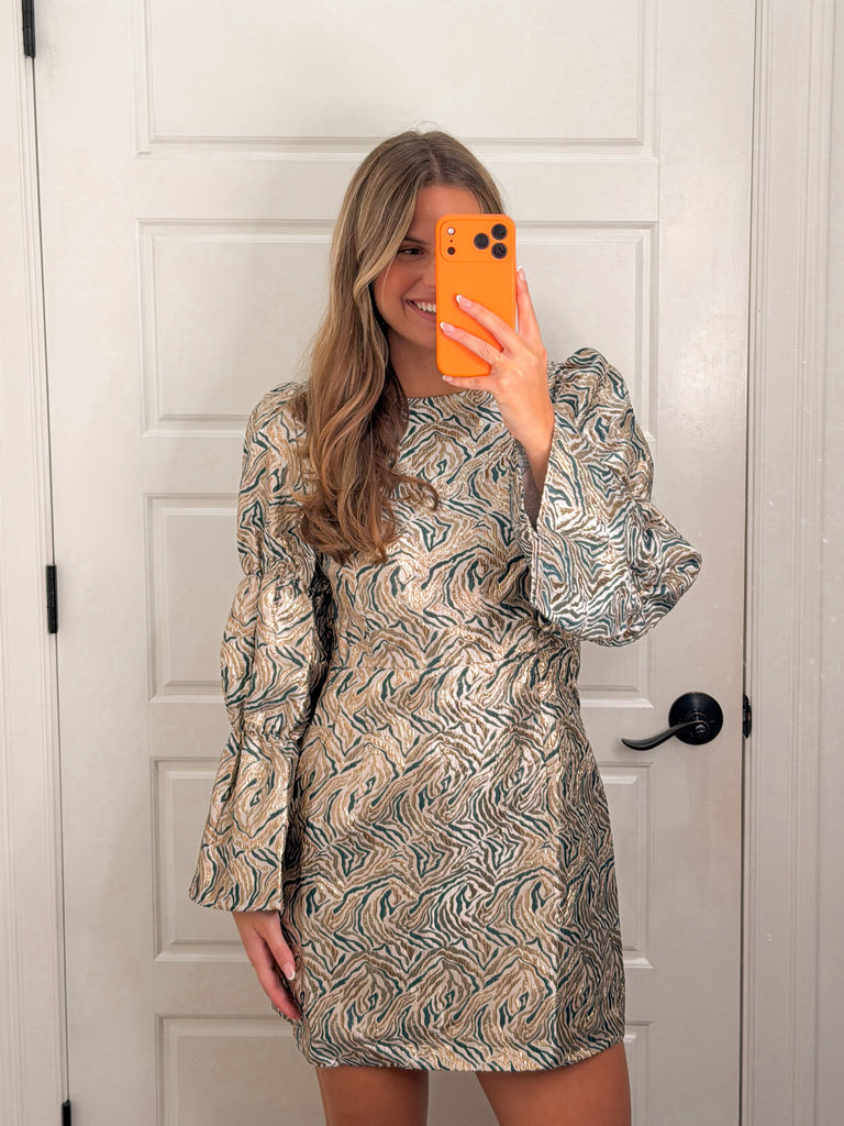 The Emerald Stripes Dress Clothing Peacocks & Pearls Lexington