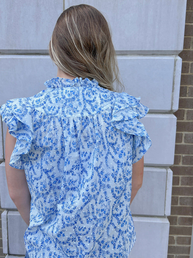 Forever Favorite Blue/White Top Clothing Peacocks & Pearls Lexington   