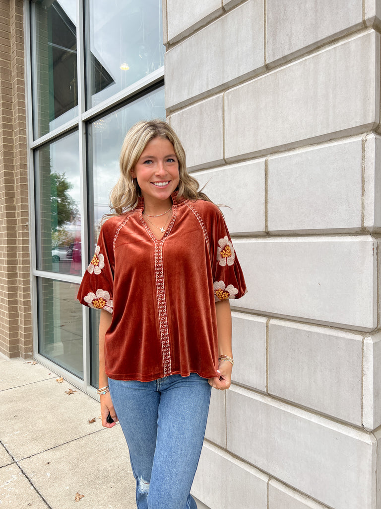 Mayflower Velvet Top Clothing THML   