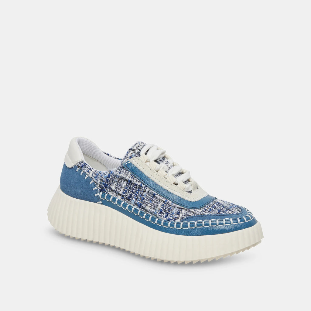 Dolen Navy Multi Woven Sneakers Shoes Dolce Vita   