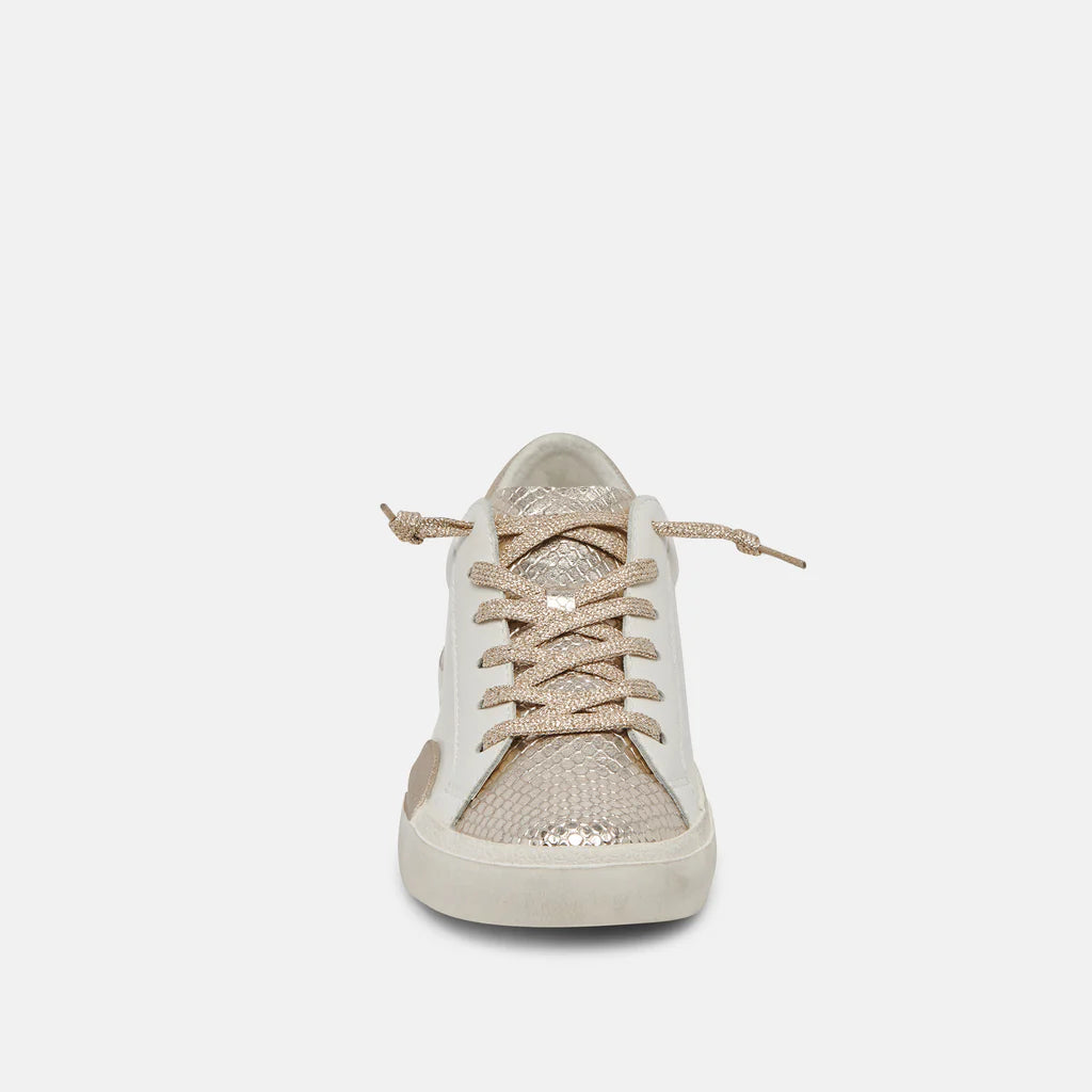 Zina Sneaker White/Gold Shoes Dolce Vita   