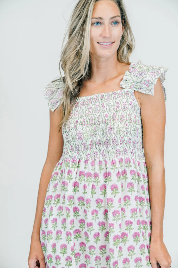 Aubrey Poppy Midi Dress Clothing Peacocks & Pearls Lexington