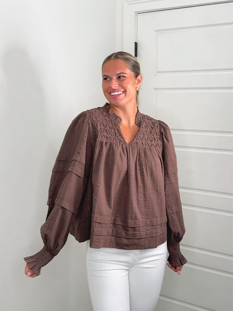 Truffle Layer Top Clothing Peacocks & Pearls Lexington