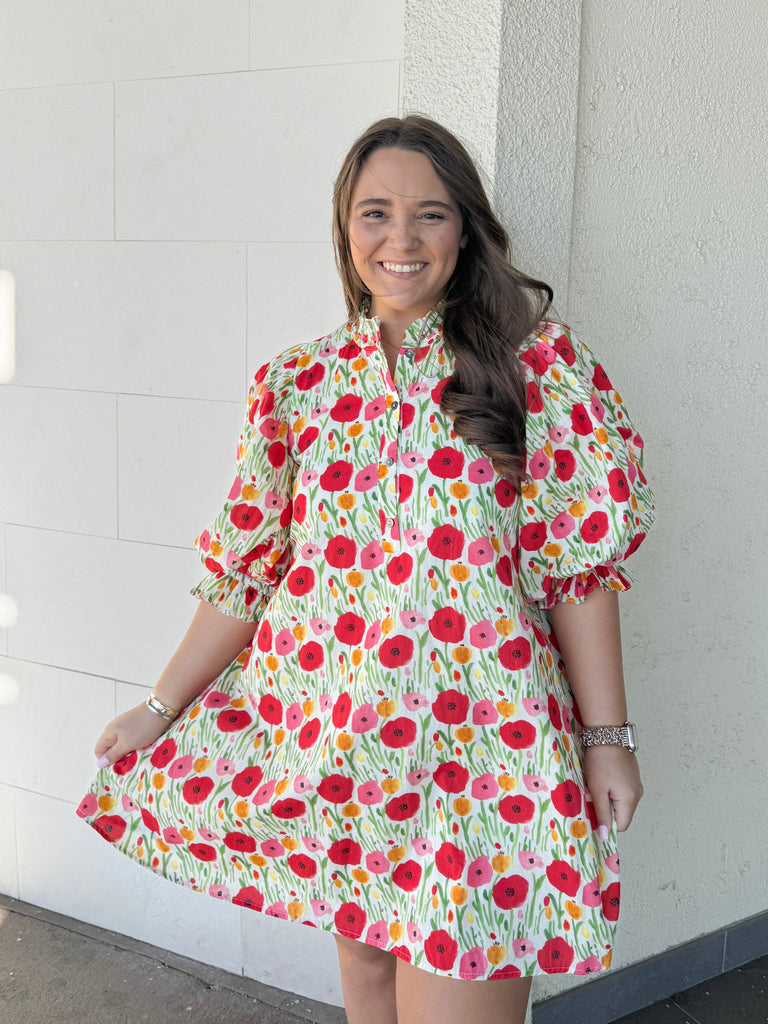 Ruffled Bloom Dress Clothing Peacocks & Pearls Lexington