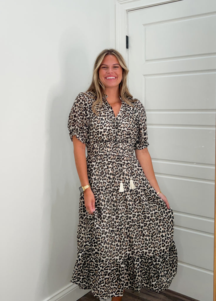 All Around The World Cheetah Maxi Dress Clothing Peacocks & Pearls Lexington   