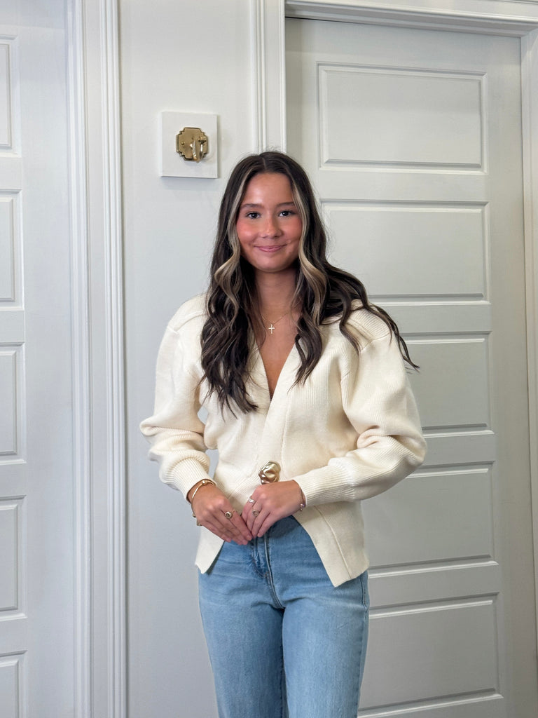 The Cream Luxe Cardigan Clothing Peacocks & Pearls Lexington