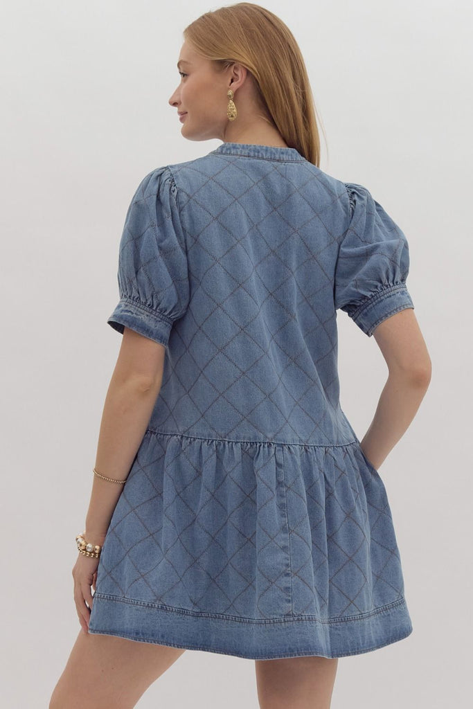 Darling Denim Dress Clothing Peacocks & Pearls Lexington   