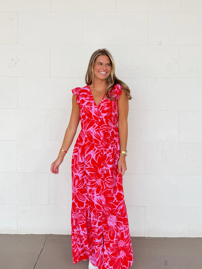 Rania Floral Maxi Dress Clothing Peacocks & Pearls Lexington