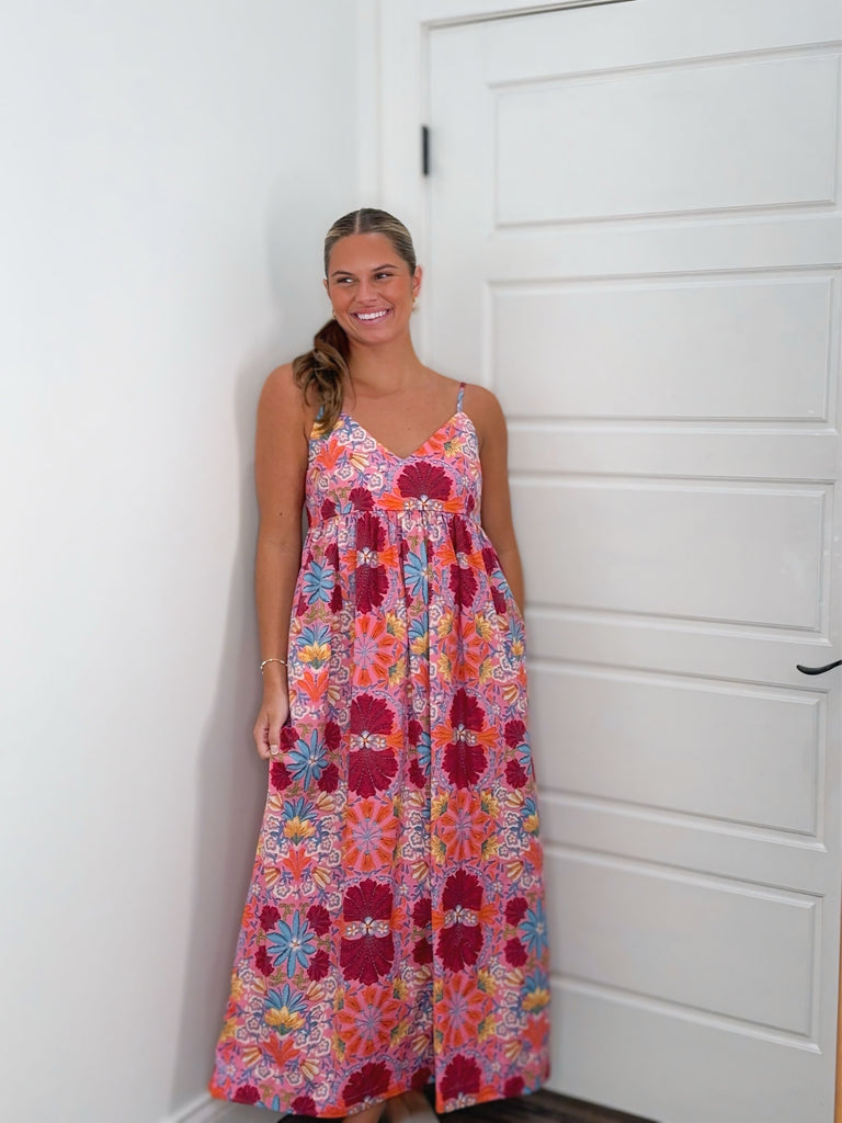 Magic In Bloom Maxi Dress Clothing Peacocks & Pearls Lexington