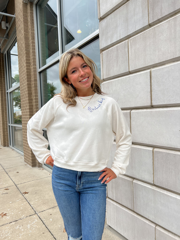 Cross-stitch State Crew Neck Sweatshirt Clothing Town Pride   