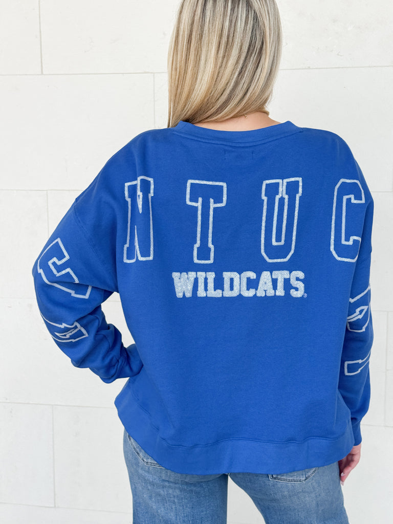 The Sequin Kentucky Boxy Sweatshirt Clothing Peacocks & Pearls Lexington