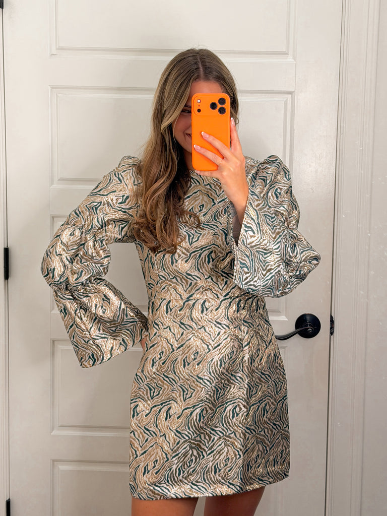 The Emerald Stripes Dress Clothing Peacocks & Pearls Lexington