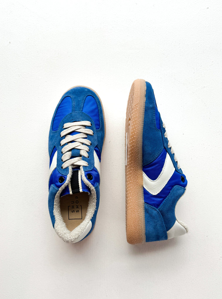 Sylvia Blue Sneaker Shoes Peacocks & Pearls Lexington