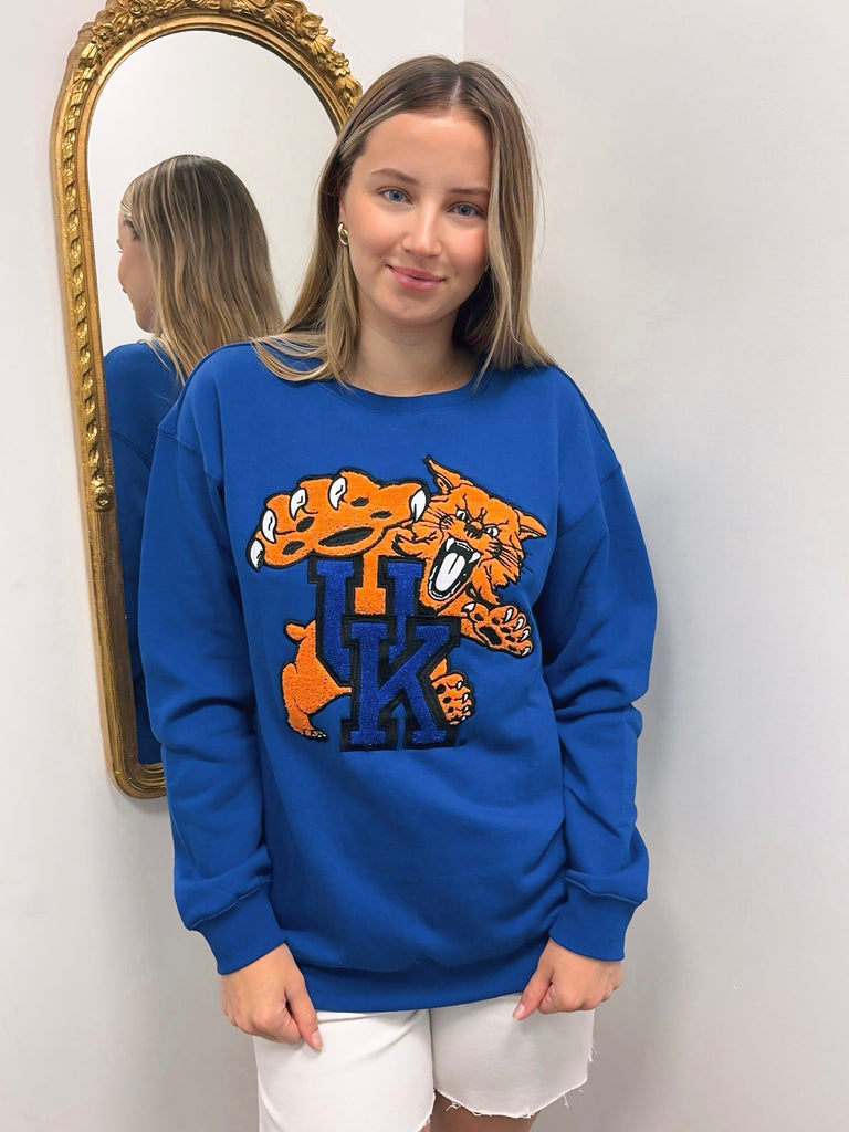 Kentucky Mascot Chenille Comfort Crew Clothing Peacocks & Pearls Lexington