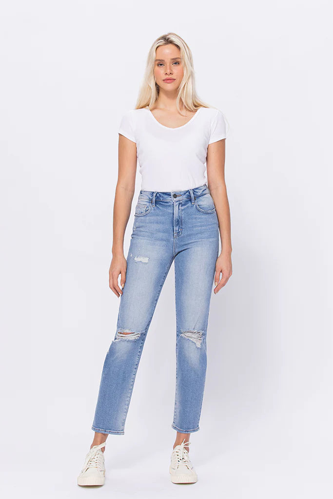 Tracey Classic Straight Jean Light Blue Clothing Hidden   