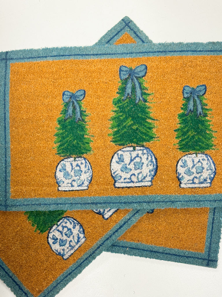 Under The Tree Ginger Jar Doormat Home Peacocks & Pearls Lexington