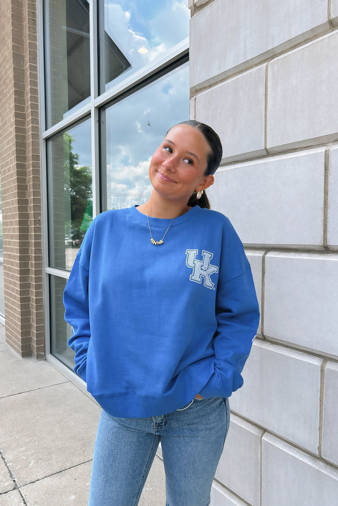 The Sequin Kentucky Boxy Sweatshirt Clothing Peacocks & Pearls Lexington