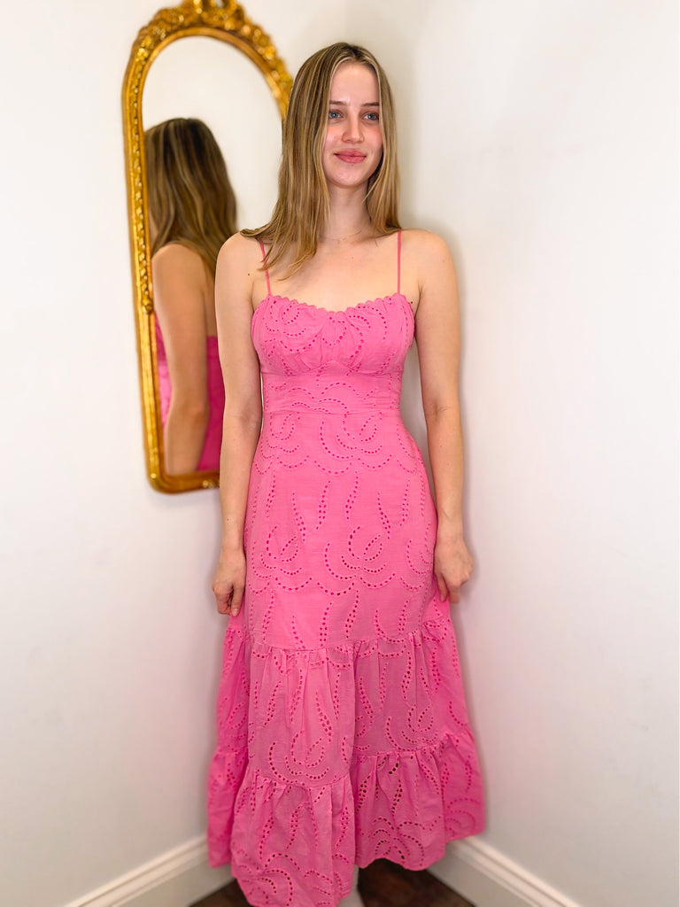 Hot Pink Haze Dress Clothing Peacocks & Pearls Lexington