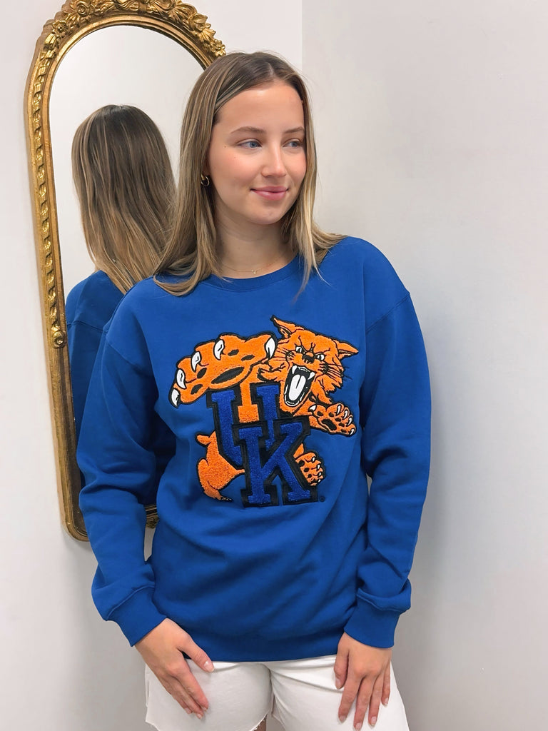 Kentucky Mascot Chenille Comfort Crew Clothing Peacocks & Pearls Lexington