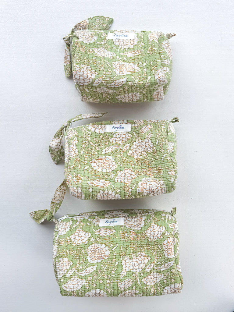 Quilted Toiletry Bag Accessory Peacocks & Pearls Lexington