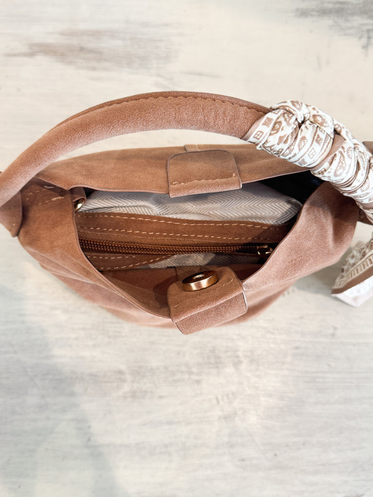 Suede Bucket Bag Accessory Peacocks & Pearls Lexington
