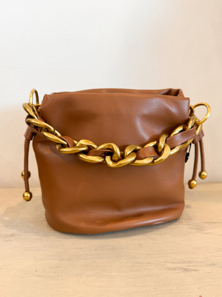 Small Leather Chain Bag Accessory Peacocks & Pearls Lexington