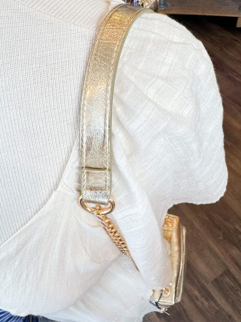 Clear & Gold Rectangle Gameday Bag Accessory Peacocks & Pearls Lexington